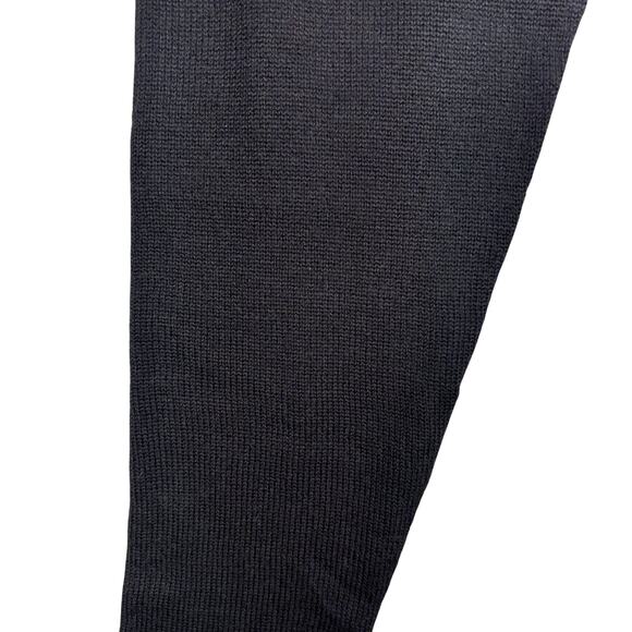 VTG Bloomingdale's Black Knit Leggings Pants Women's Size L Wool Blend High Rise - Picture 6 of 8
